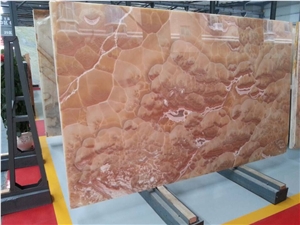 Brown Onyx Polished Slabs & Tiles, Iran Brown Onyx Slabs for Niche Wall, Special Pattern Interesting Brown, Red Onyx