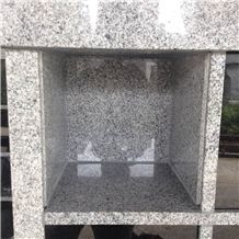 China Cheap G603 Light Grey Granite & Shanxi Black Granite Columbarium, Natural Stone Funeral Mausoleum Design in 4*8, Cemetery Cremation Columbarium Design for Urns