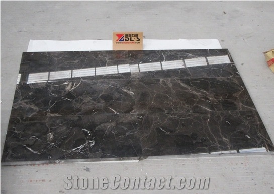 Coffee Brown Marble Floor Tiles, China Dark Emperador Cheap Floor Tile