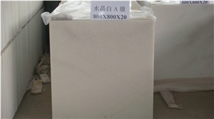 Crystal White Marble Polished Slabs & Tiles, China White Color Marble Tiles for Wall and Floor, a Grade White Marble Tiles