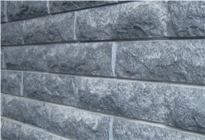 G684 Black Basalt Mushroom Stone Tiles, China Cheap Black Basalt Mushroom Wall Cladding, Black Basalt Mushroomed Cladding