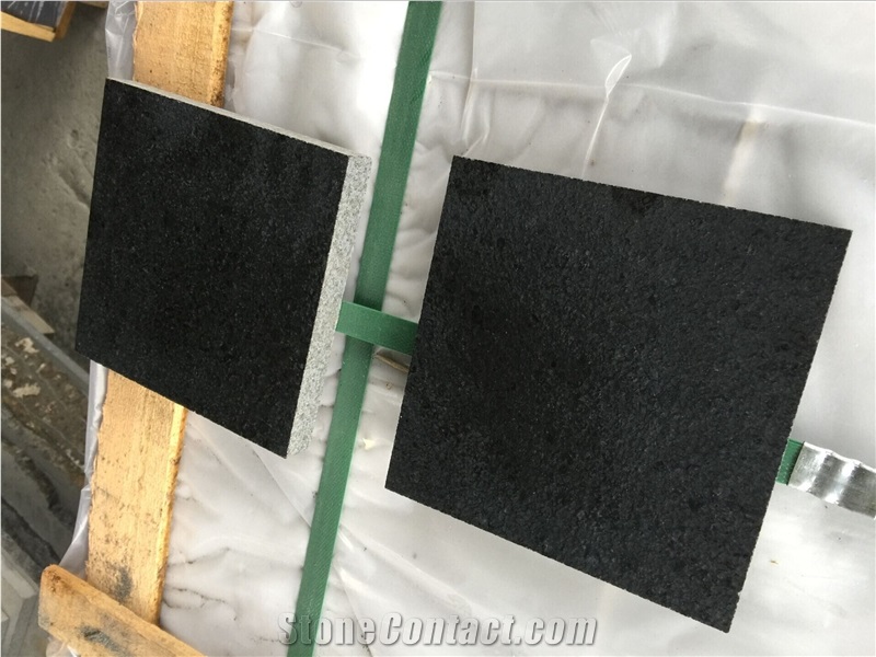 G684 Granite Slabs & Tiles,Chinese Fuding Black,Leather,Cut-To-Size,Pearl Black Granite Slabs & Tiles