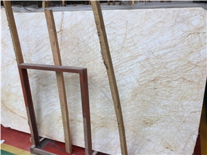 Greece Golden Spider Marble Polished Slabs & Tiles, White Marble with Yellow Veins/Lines, Greece White Marble