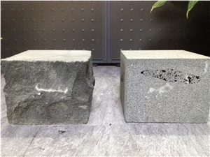 Hainan Black Basalt Cobble Stone, Cube Stone Surface Machinecut, Other Sides Natural Split, China Black Basalt Paving Stone for Patio,Driveway