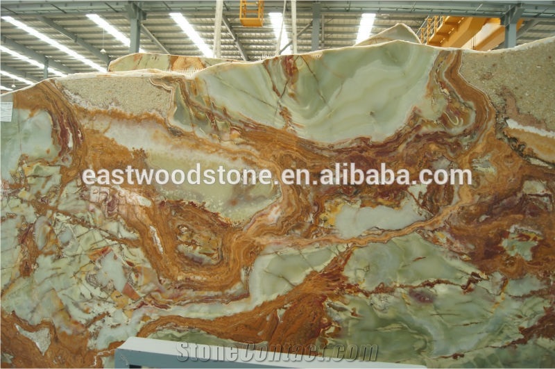Pakistan Popular Luxury Green Onyx Polished Tiles & Slabs, Natural Building Stone Onyx with Brown Veins/Lines, Flooring,Feature Wall,Clading, Hotel Lobby, Bathroom, Living Room Project Decoration