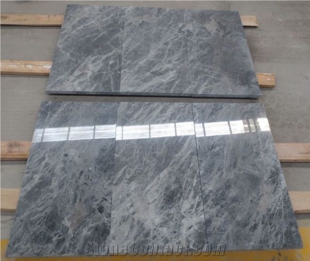 Siver Mink Marble Polished Slabs & Tiles, China Grey Marble Tiles for Wall and Floor, Grey Marble with White Lines