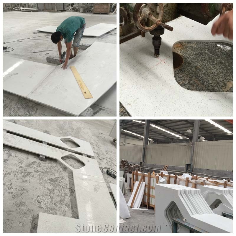 Carrara White Marble Quartz Countertops
