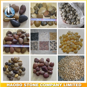 Decorative Pebbles for Garden and Pavement Yellow Color