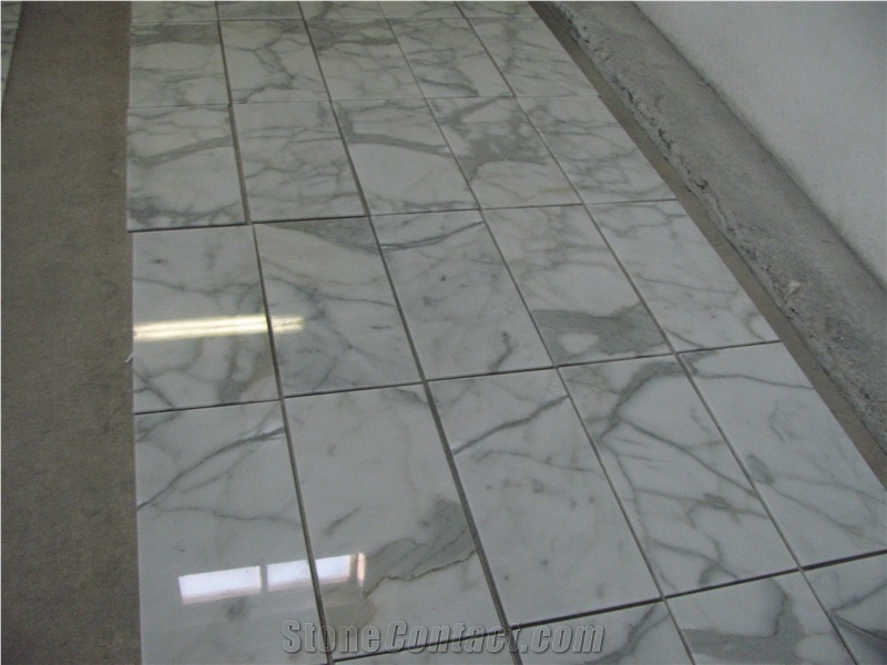 Calacatta Gold Marble Tiles, Italian White Marble Tiles & Slabs, Polished Marble Floor Tiles