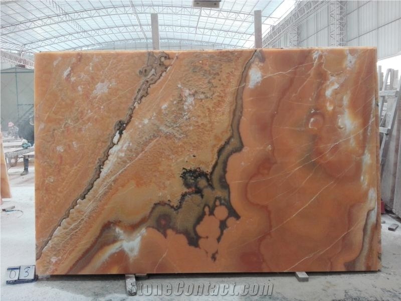 Beauty Red Dragon Natural Onyx &1.8cmred Dragon Onyx for Good Quality Slab &Natural Red Dragon Onyx Supplier