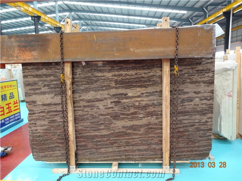 Chinese Golden Coast Brown Marble Tile & Slab, China Brown Marble