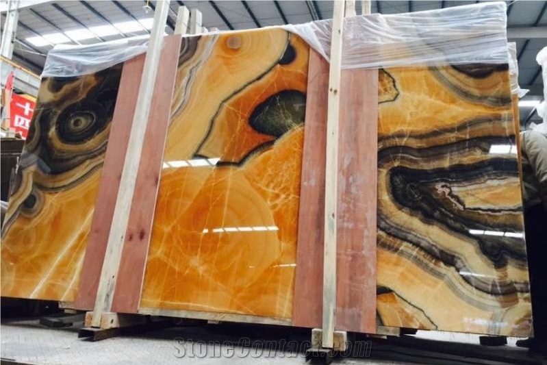 Extra Orange Onyx Covering Slabs/Tiles, Private Meeting Place, Top Grade Hotel Interior Decoration Project, New Finishd, High Quality, Best Price