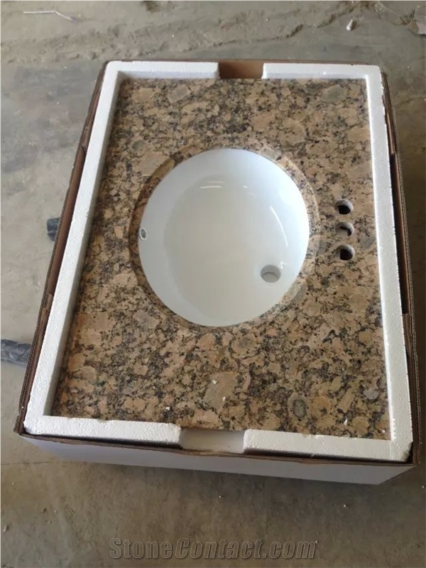 Giallo Fiorito Granite Bathroom Sinks, Bathroom Sinks, Wash Bowls