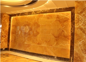 Honey Onyx Slabs & Tiles,Background Backlit Project