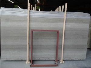 Hot Selling Wooden Grey Marble Slabs & Tiles, China Grey Marble