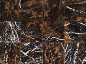 Marble Black Portopo Marble Slabs & Tiles, China Brown Marble