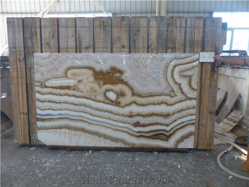 Mexican Brushed Faraon Onyx Slabs & Tiles for Sales