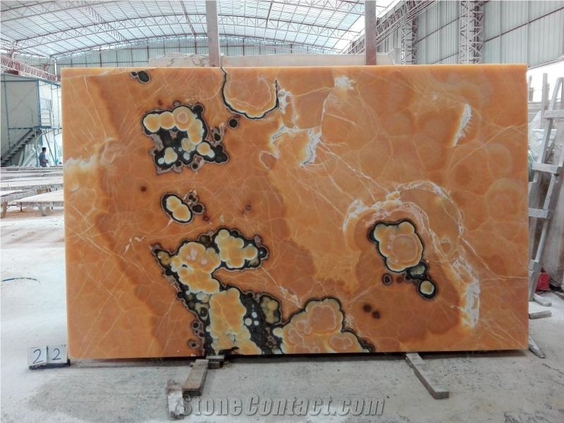 Orange Onyx Covering,Slabs/Tile,Private Meeting Place,Top Grade Hotel Interior Decoration Project,New Finishd, High Quality