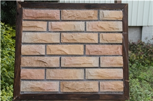 Pink Artificial Cultured Stone, Wall Cladding, Stacked Stone