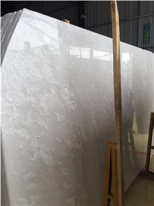Pure White Onyx Tiles and Slab Polished Walling and Flooring Wall Background Covering High Quality and Best Price Fast Delivery