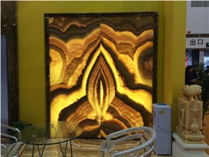 Red Dragon Onyx Slabs & Tiles,Background Backlit Project and Slab