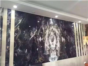 Smoky Black Marble Background Covering,Slabs/Tile,Private Meeting Place,Top Grade Hotel Interior Decoration Project