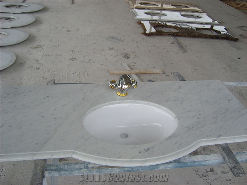 China Factory Bathroom Countertop Idea,White Vanity Marble Tops,Wholesaler-Xiamen Songjia