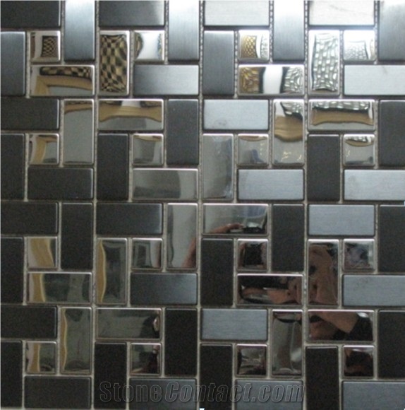 China Factory New Mental Mosaic Stianless Steel Mosaic for Floor Paving or Wall Cladding，Wholesaler-Xiamen Songjia
