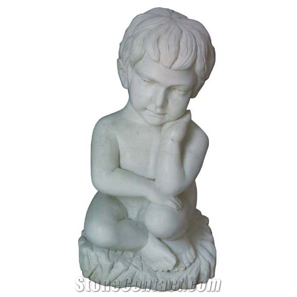 China Factory White Marble Man Thinker Idea Sculpture,Carved Statue,Sculpture Ideas,Wholesaler-Xiamen Songjia