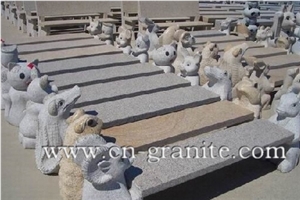 China Grey Granite Chairs, Stone Bench,Garden Chairs&Tables,Outdoor Chairs&Benches,Exterior Animal Stone Benches,Exterior Garden Furniture,Polished Benches&Tables,Park Benches,Garden Tables