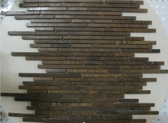 China Mosaic Factory, Brown Slate Mosaic for Floor Paving and Wall Cladding,Wholesaler-Xiamen Songjia