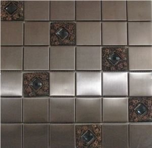 China Mosaic, Factory Mental Mosaic Stainless Steel Mosaic for Floor Paving and Wall Cladding,Wholesaler-Xiamen Songjia