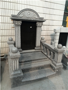 China Western Style Tombstone,Black and Grey Series Granite Tombstone,Monument Design,Wholesaler-Xiamen Songjia