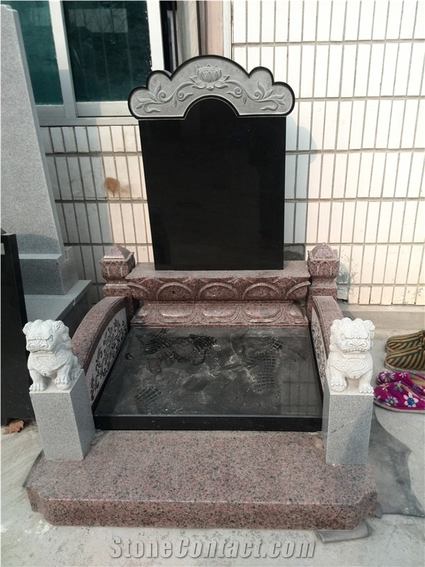 China Western Style Tombstone,Black Series Granite Tombstone,Monument Design,Wholesaler-Xiamen Songjia