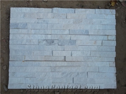 Hot Pure White Quartzite Cultured Stones/Ledge Stones/Stacked Stones/Veneer Stones Panel,Quartzite Floor Tiles&Wall Covering,Quartzite Cultured Stone Panel,