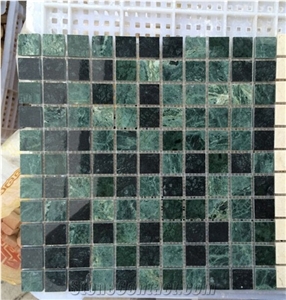 Indian Green Marble Mosaic,China Marble Mosaic,Natural Stone Mosaic,Polished Mosaic,Tumbled Mosaic,Split Face Mosaic,Wall Mosaic&Floor Mosaic,Mosaic Pattern,Meshed Mosaic, Net Mosaic