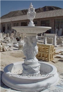 Natural Carved Fountain,White Marble Fountain for Outdoor Decoration,Water Fountain Sets,Wholesaler-Xiamen Songjia