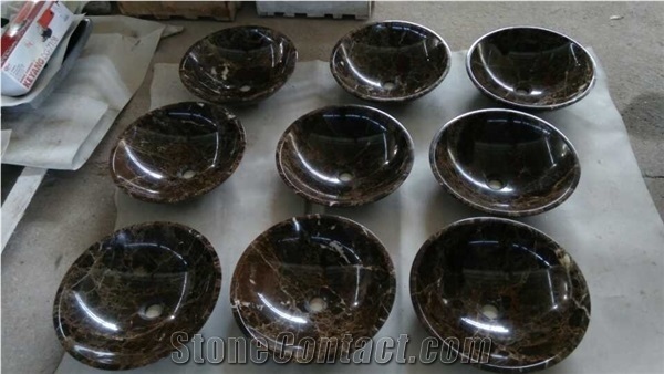 Nero Marquina Marble Vessel Sinks, China Marquina Black Marble Sinks & Basins, Black Stone Sinks & Basins
