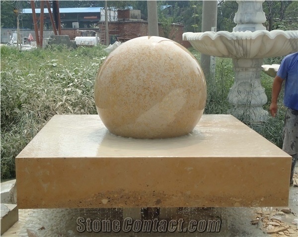 Red Granite& Marble Fountains,Garden Fountains,Exterior Stone Fountains,China Beige Stone Fountains,Water Features,Good Quality Fountains