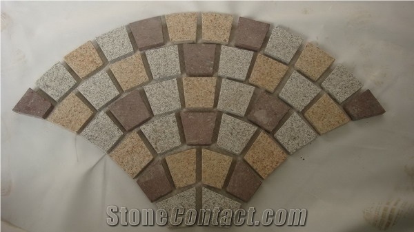 Rusty Fan Shape Paving Stone on Net, Mashed Slate Pavers, Rustic Fan Shape Paving Tiles & Floor Paving, Fan Shape Stone Floor Cladding & Panels, Walkway Pavers, Floor Covering, Garden Staepping Paveme
