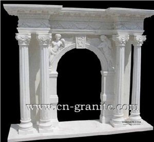 White Marble Fireplace,White Stone Fireplace,China White Fireplace,Fireplace Design Ideas,Fireplace Decorating&Remodelings,Fireplace Insert，Fireplace Cover,Fireplace Accessories,