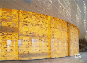 Backlit Honey Onyx Wall Panel Project