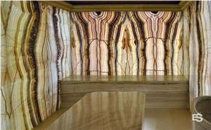 Exclusive Hammam Realized with Onyx Fantastico Rose and Palissandro Classico Marble