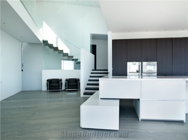 Vals Tiles Private Residence Interior Design with Valser Gneis