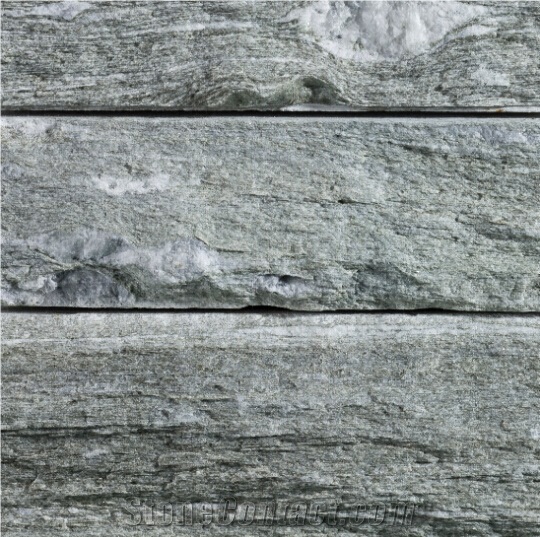 Valser Gruen Gneiss Layered Masonry Broken Surface, Gneiss Wall Tiles