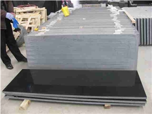 China Shanxi Black Granite with Golden Spot Tiles & Slabs for Iran Market Quarry Direct Supply 180x60x3cm with G