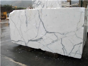 Bianco Statuario Extra Marble Blocks, White Marble Blocks Italy