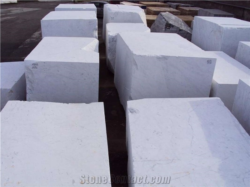Bianco Venato Gioia Marble Blocks, White Marble Blocks