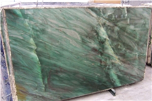 Verde Smeraldo Quartzite Tiles & Slabs, Green Polished Quartzite Floor Tiles Brazil