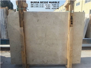 Bursa Light Beige - Golden Beige Marble Tiles & Slabs, Polished Floor Tiles